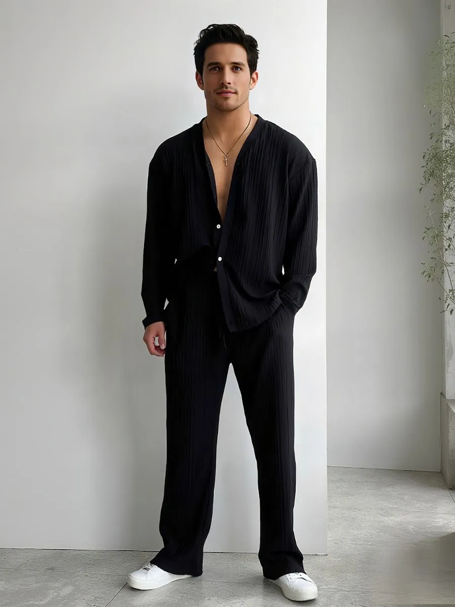 2-Piece Cotton Blend Lounge Set