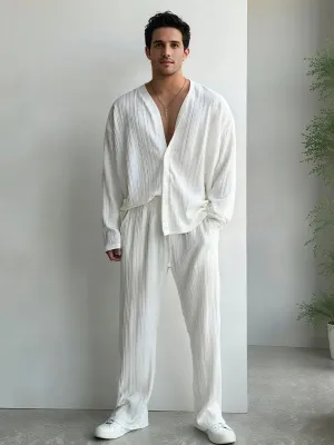 2-Piece Cotton Blend Lounge Set