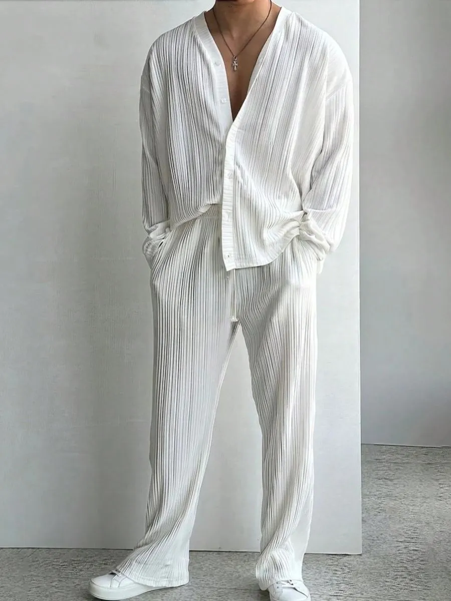 2-Piece Cotton Blend Lounge Set
