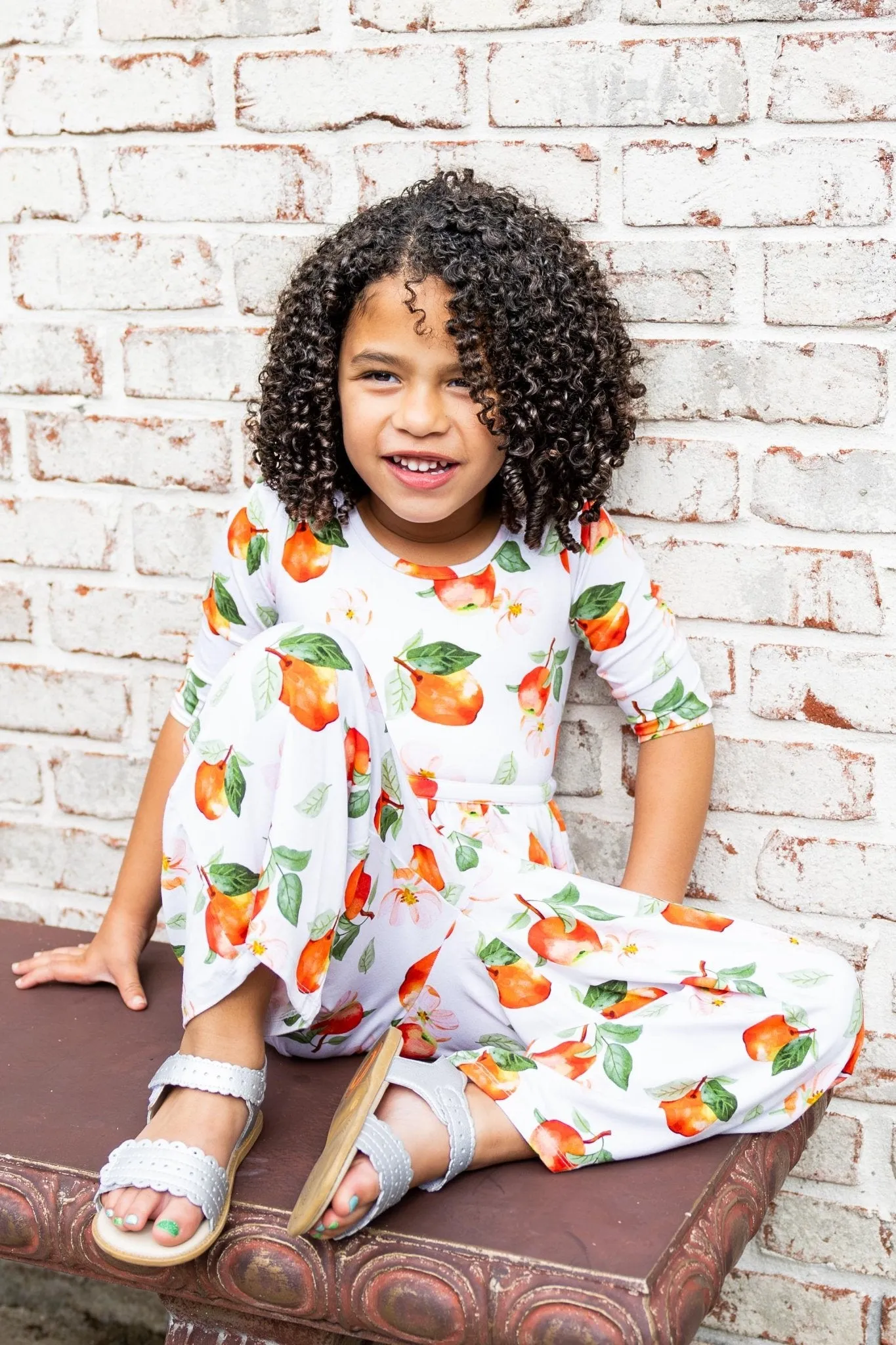 Awesome Apples Wide Leg Romper