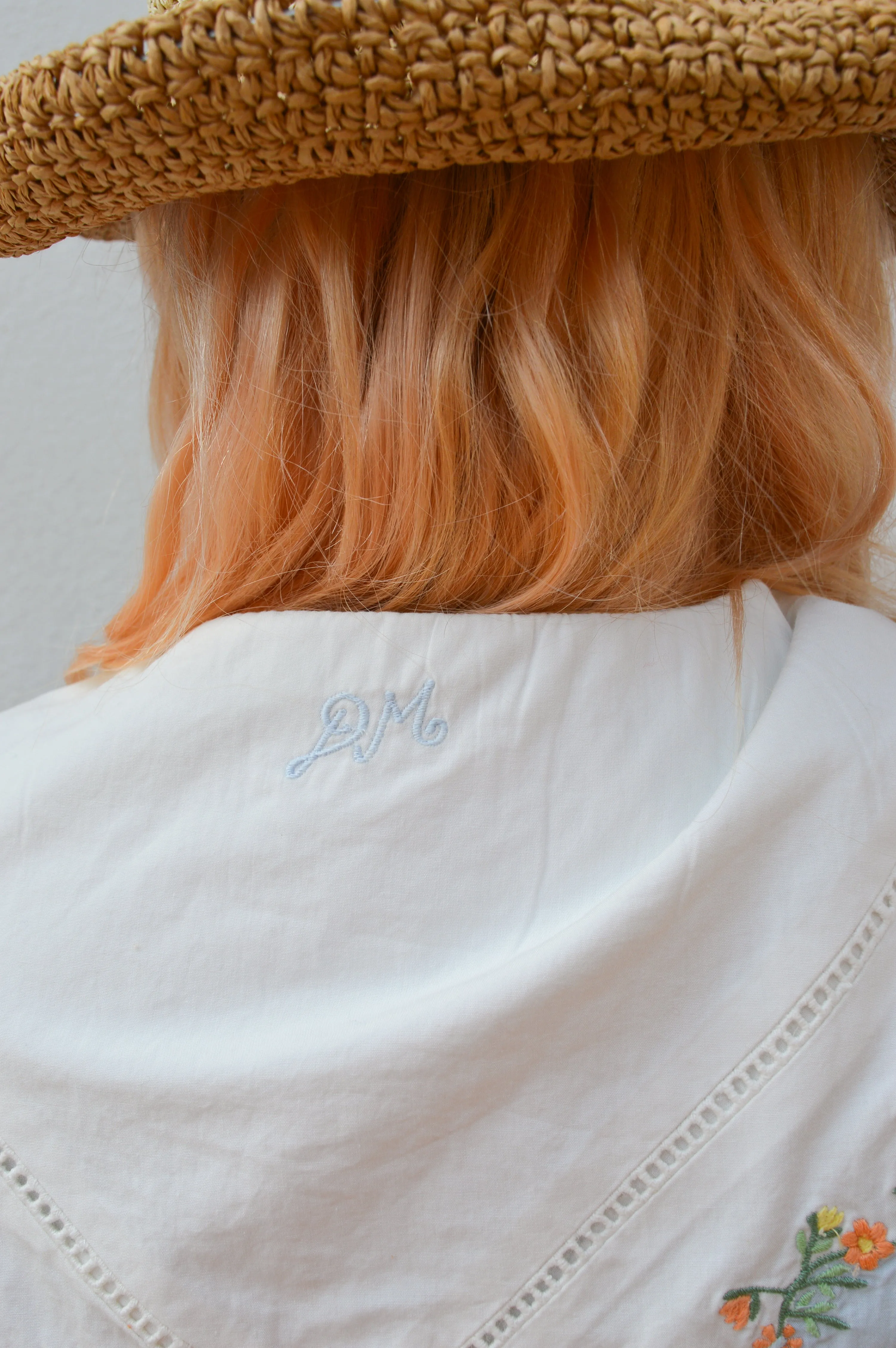 Damson Madder Summer Sandy Embroidered Blue Blouse