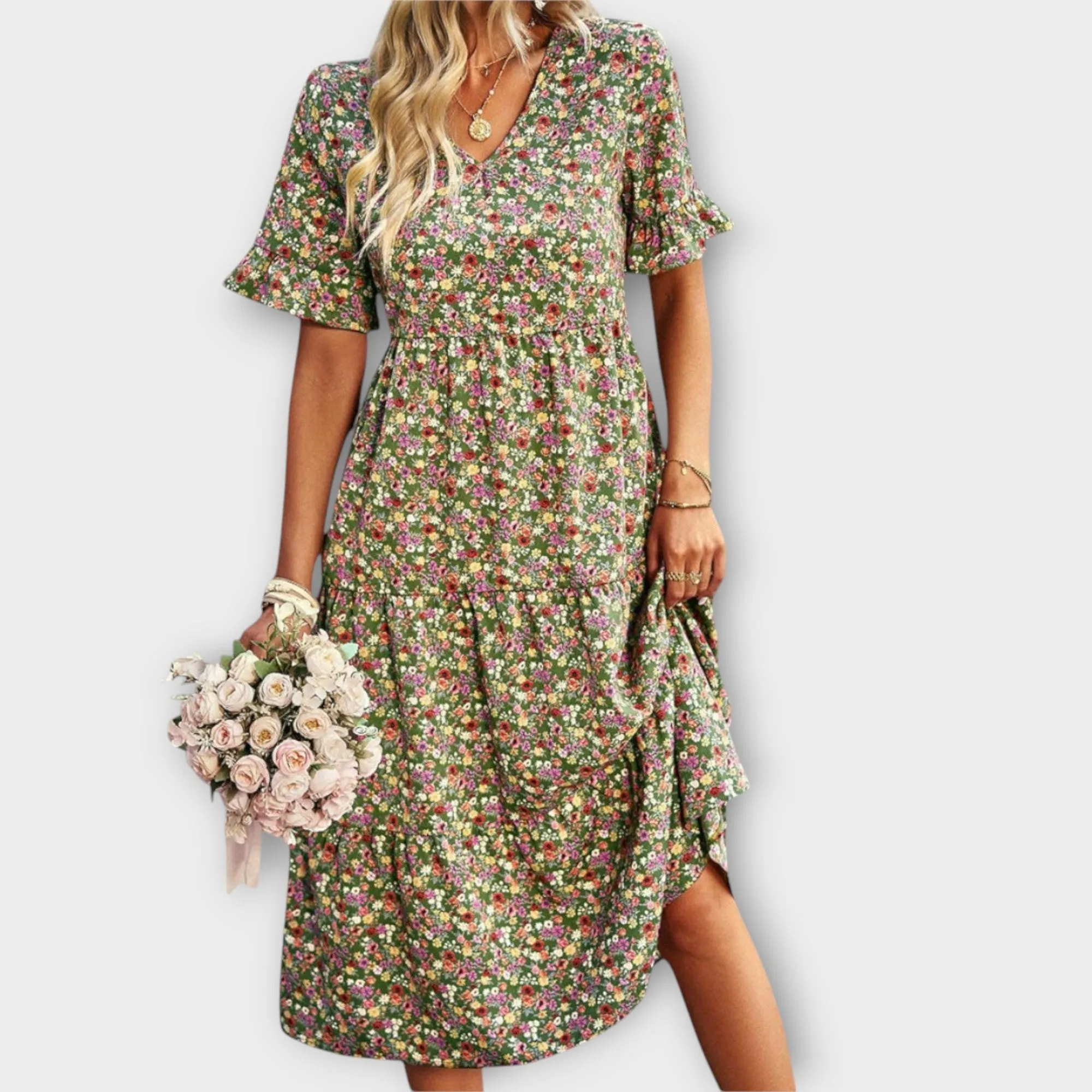 Ema Floral Midi Dress