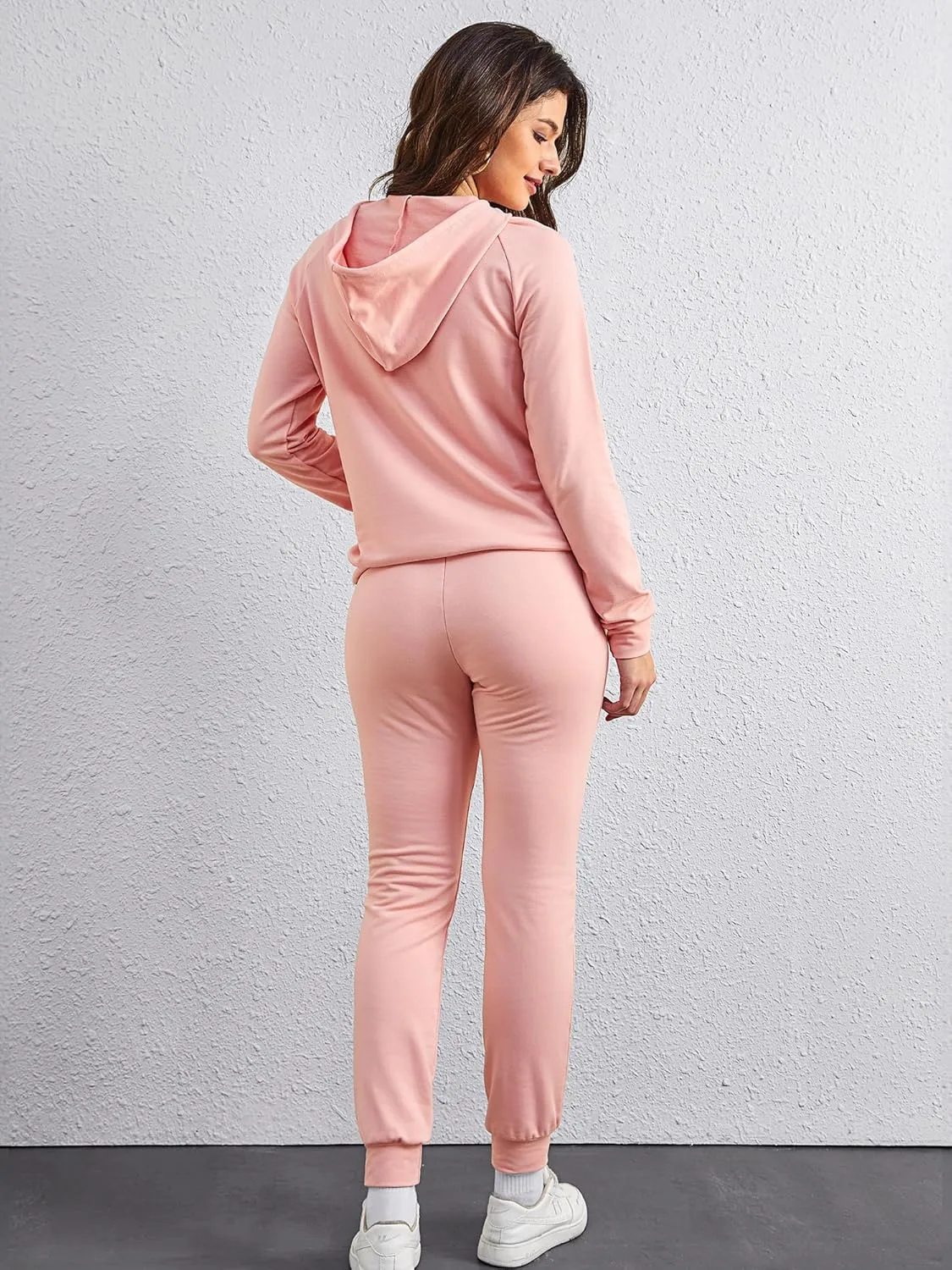 FUPHINE Women's Two Piece Outfits Sweatsuits Set Long Sleeve Pullover Hoodie and Jogger Sweatpants Tracksuit Lounge Sets