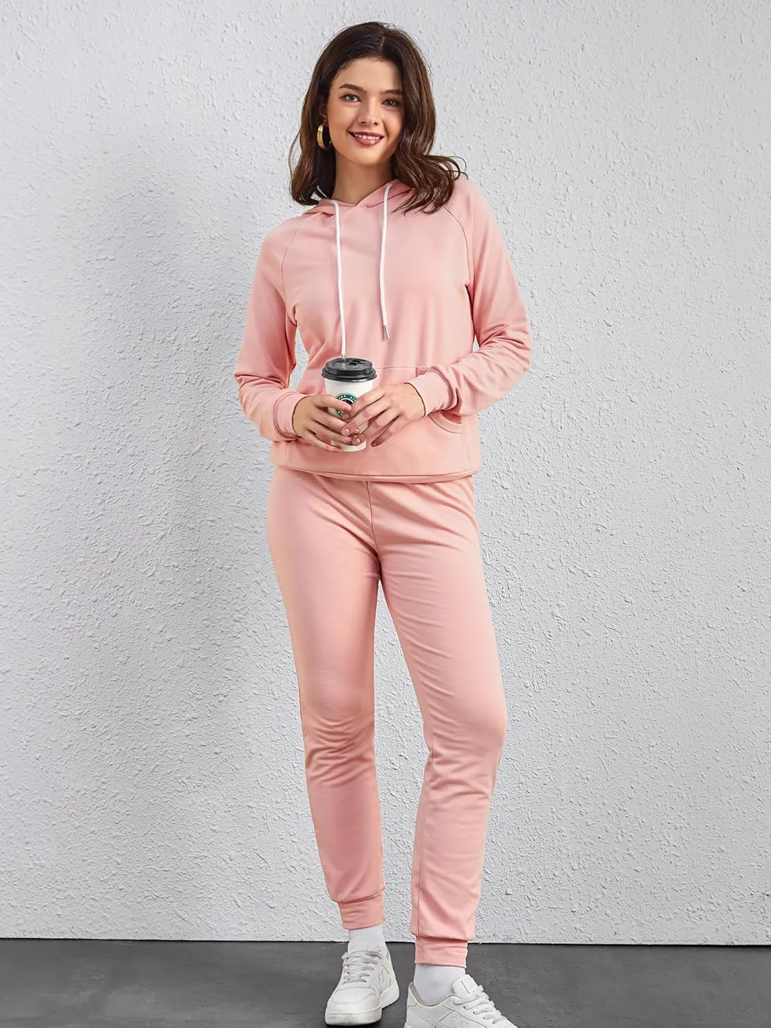 FUPHINE Women's Two Piece Outfits Sweatsuits Set Long Sleeve Pullover Hoodie and Jogger Sweatpants Tracksuit Lounge Sets