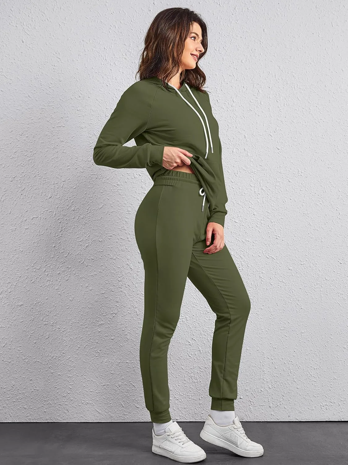 FUPHINE Women's Two Piece Outfits Sweatsuits Set Long Sleeve Pullover Hoodie and Jogger Sweatpants Tracksuit Lounge Sets
