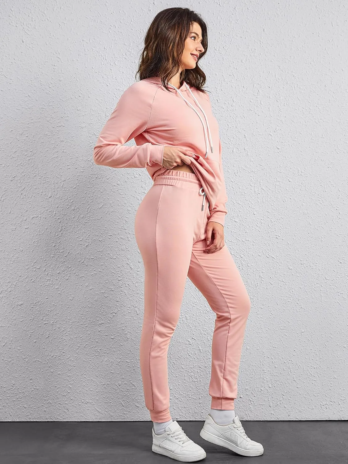FUPHINE Women's Two Piece Outfits Sweatsuits Set Long Sleeve Pullover Hoodie and Jogger Sweatpants Tracksuit Lounge Sets