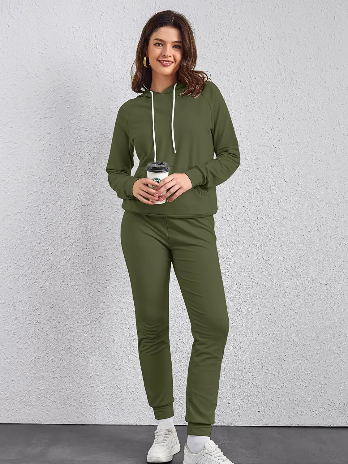 FUPHINE Women's Two Piece Outfits Sweatsuits Set Long Sleeve Pullover Hoodie and Jogger Sweatpants Tracksuit Lounge Sets