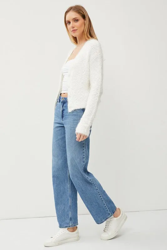 FUZZY CARDIGAN (IVORY)