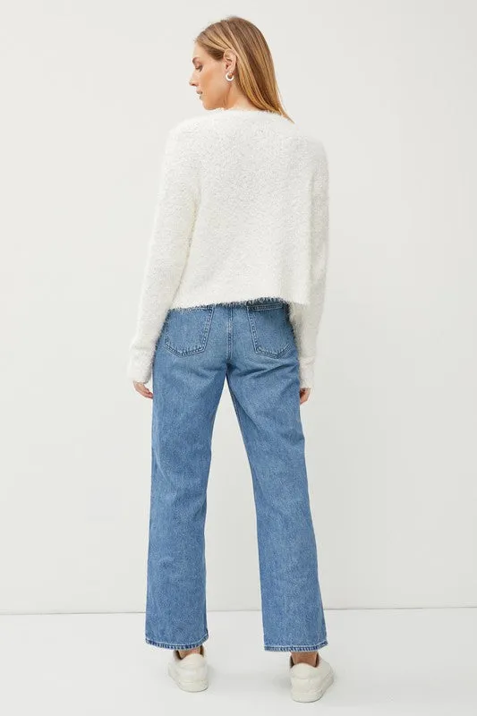 FUZZY CARDIGAN (IVORY)
