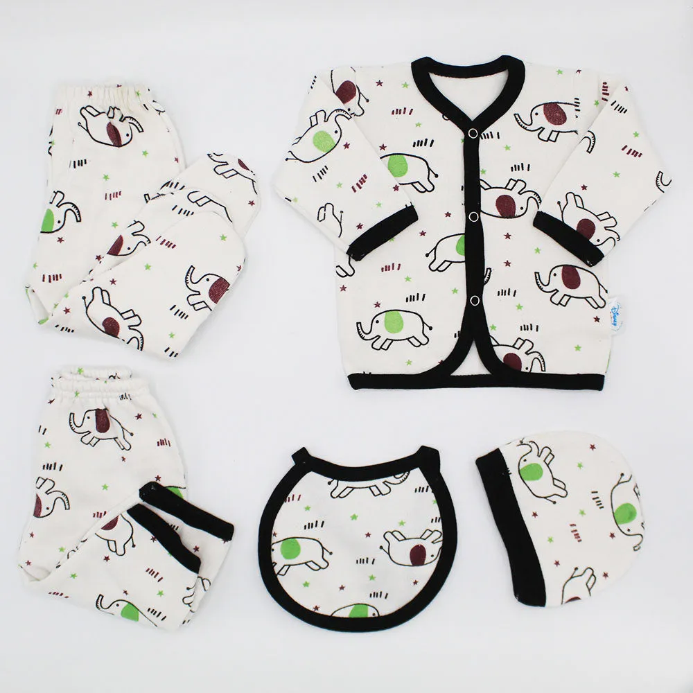 Imported Newborn Baby Cute Winter Warm 5 Pcs Starter Set For 0-3 Months