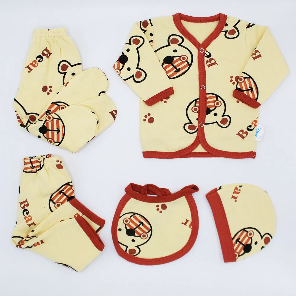 Imported Newborn Baby Cute Winter Warm 5 Pcs Starter Set For 0-3 Months
