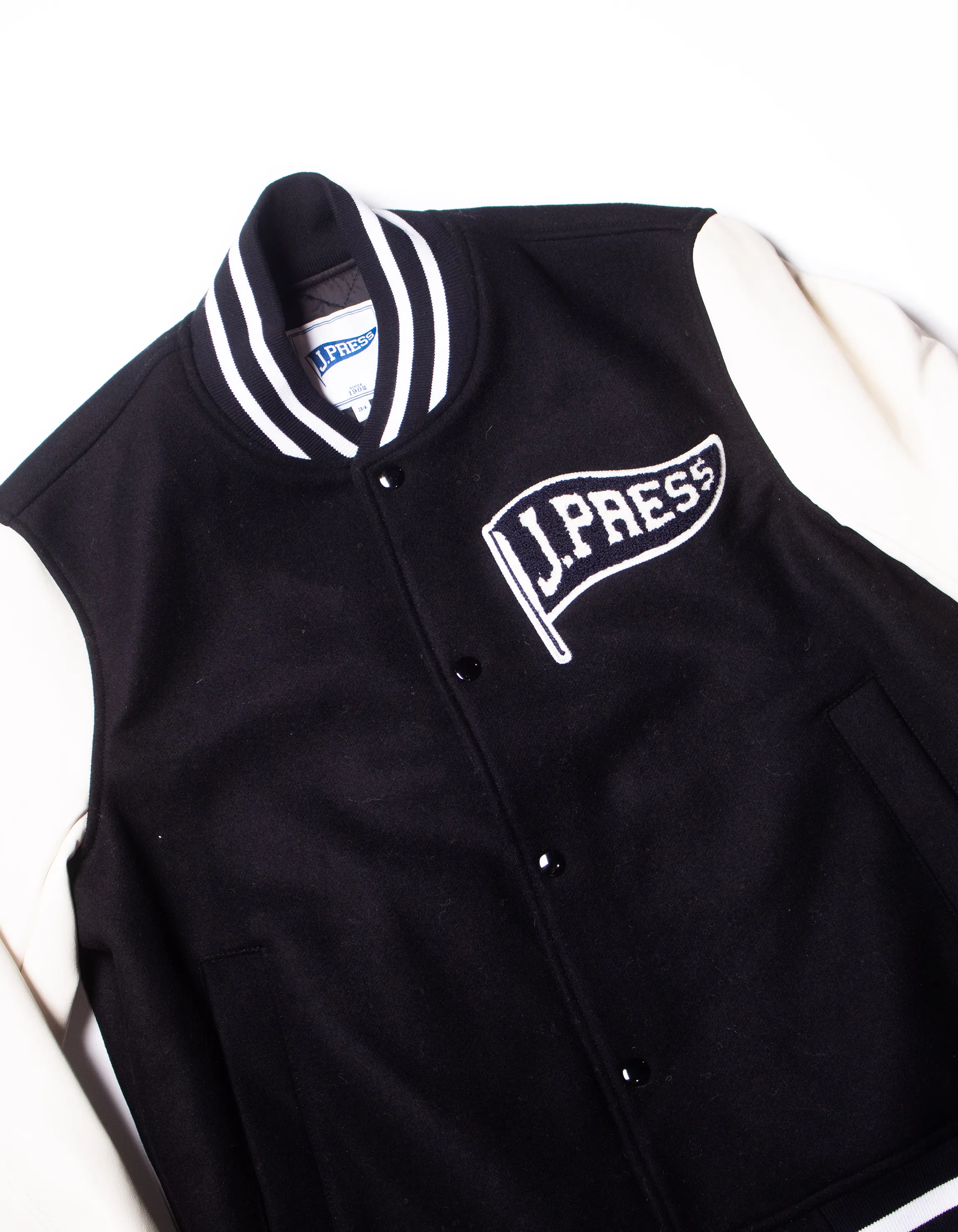 J. PRESS VARSITY JACKET - BLACK