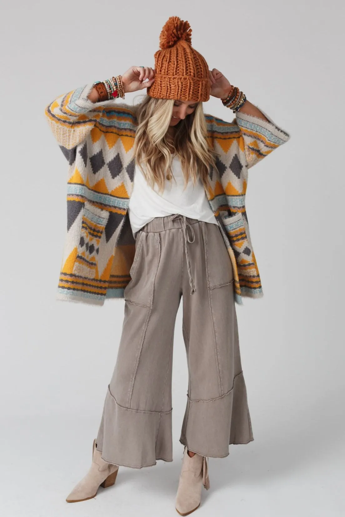 Keep It Up Oversized Cardigan - Mustard