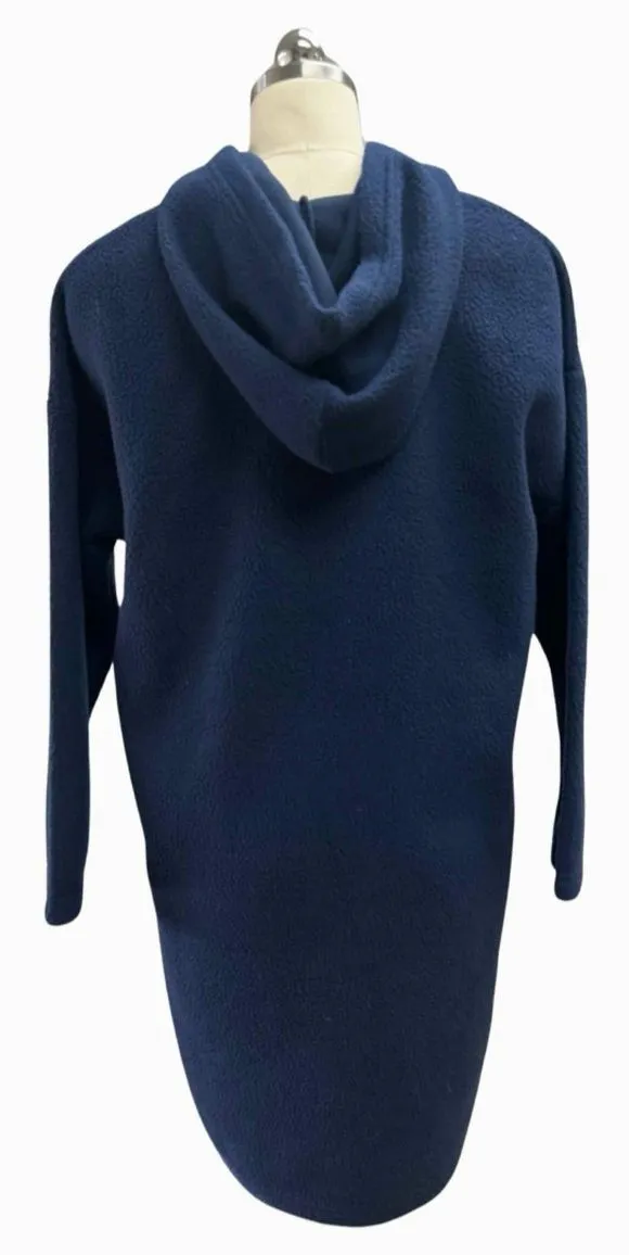 KOOLABURA FLEECE LOUNGE HOODIE NAVY DRESS SIZE XS