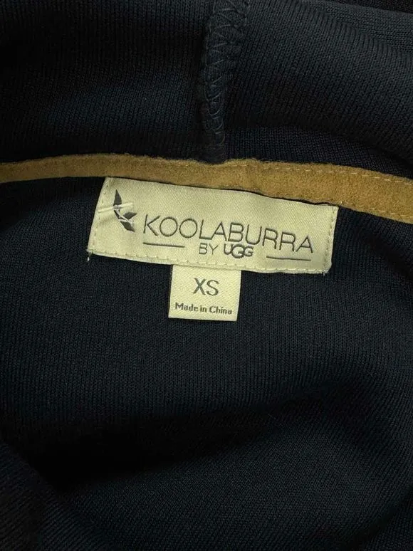 KOOLABURA FLEECE LOUNGE HOODIE NAVY DRESS SIZE XS