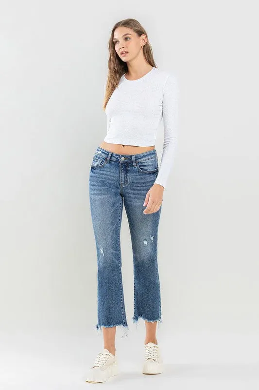 LOVERVET BY VERVET MID RISE ANKLE BOOTCUT JEANS