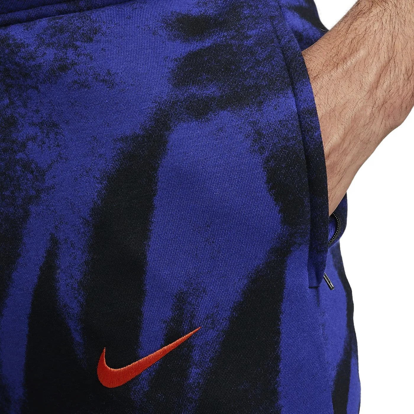 Netherlands blue/black camo Casual fleece tracksuit 2022/23 - Nike