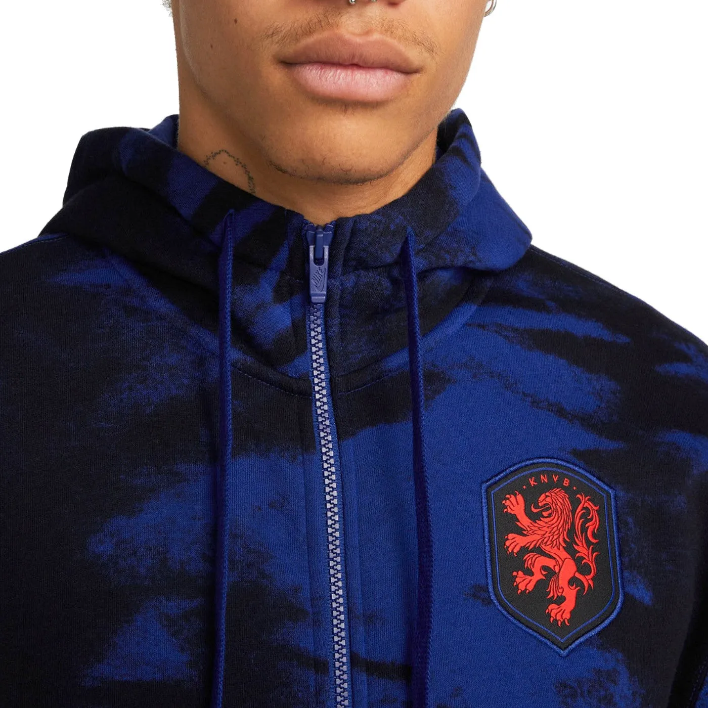 Netherlands blue/black camo Casual fleece tracksuit 2022/23 - Nike