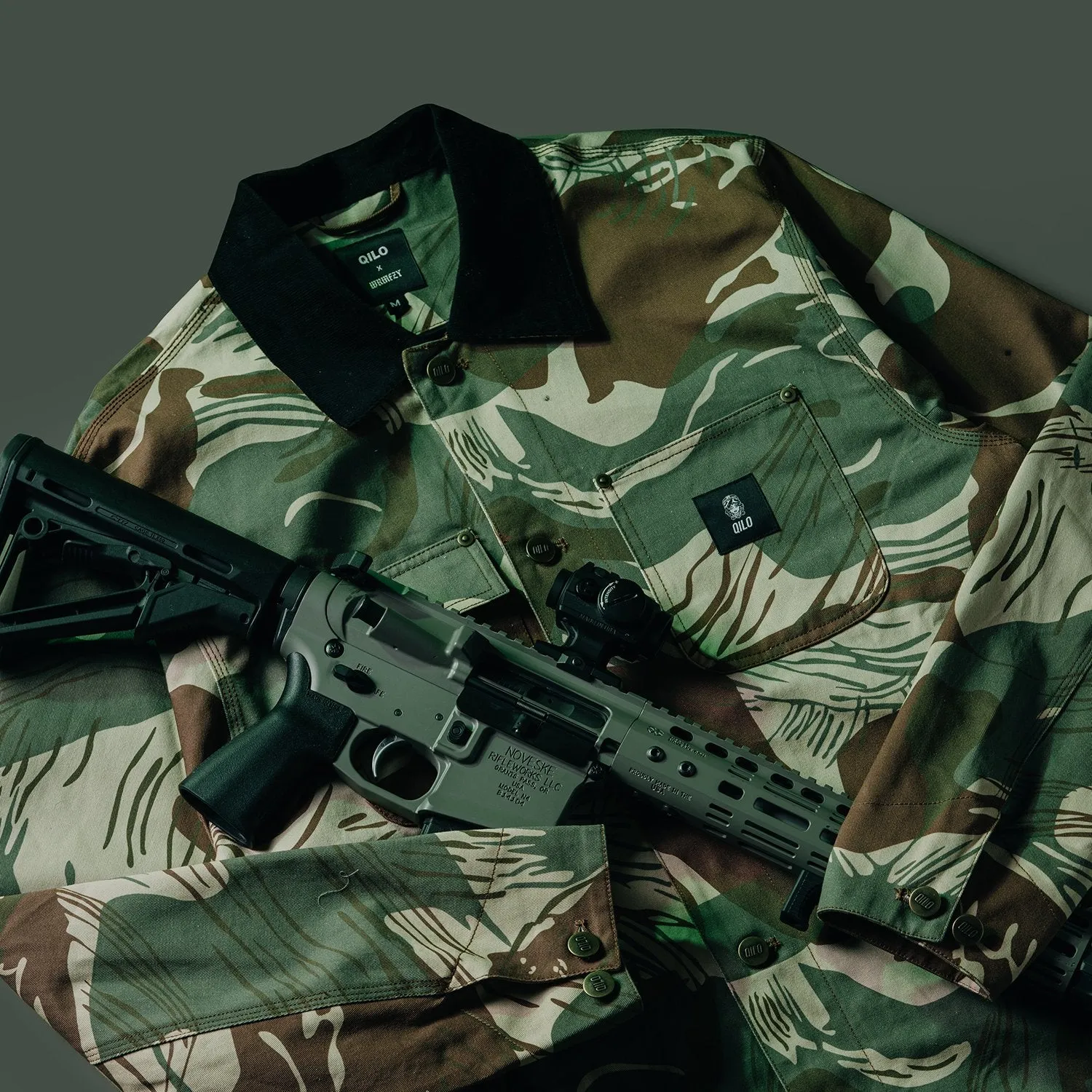 QILO x WRMFZY Chore Coat in Rhodesian Brushstroke