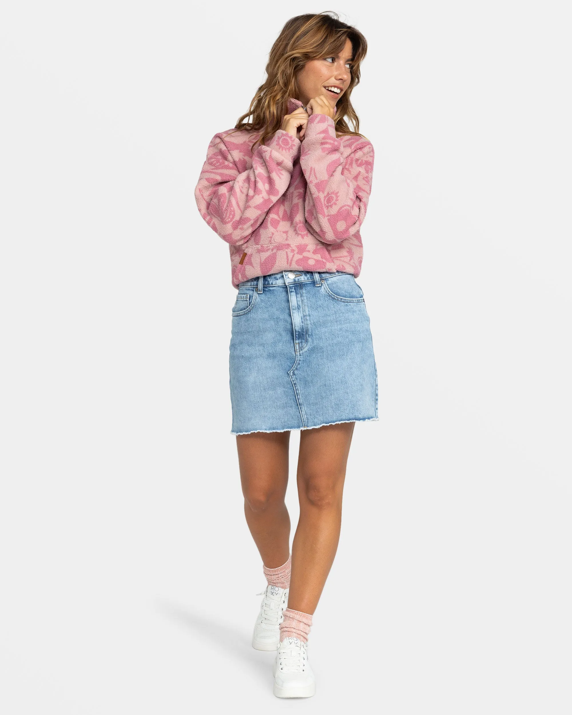 Rain Mini Denim Skirt - Beau Blue
