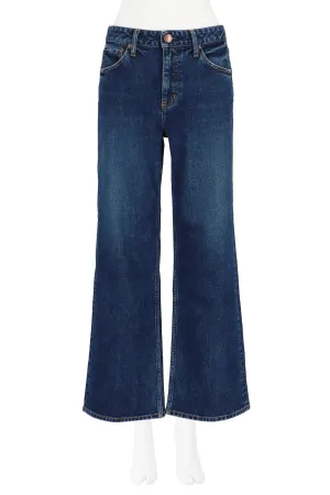 Red Card Tokyo Wide Leg Denim in Stone Wash
