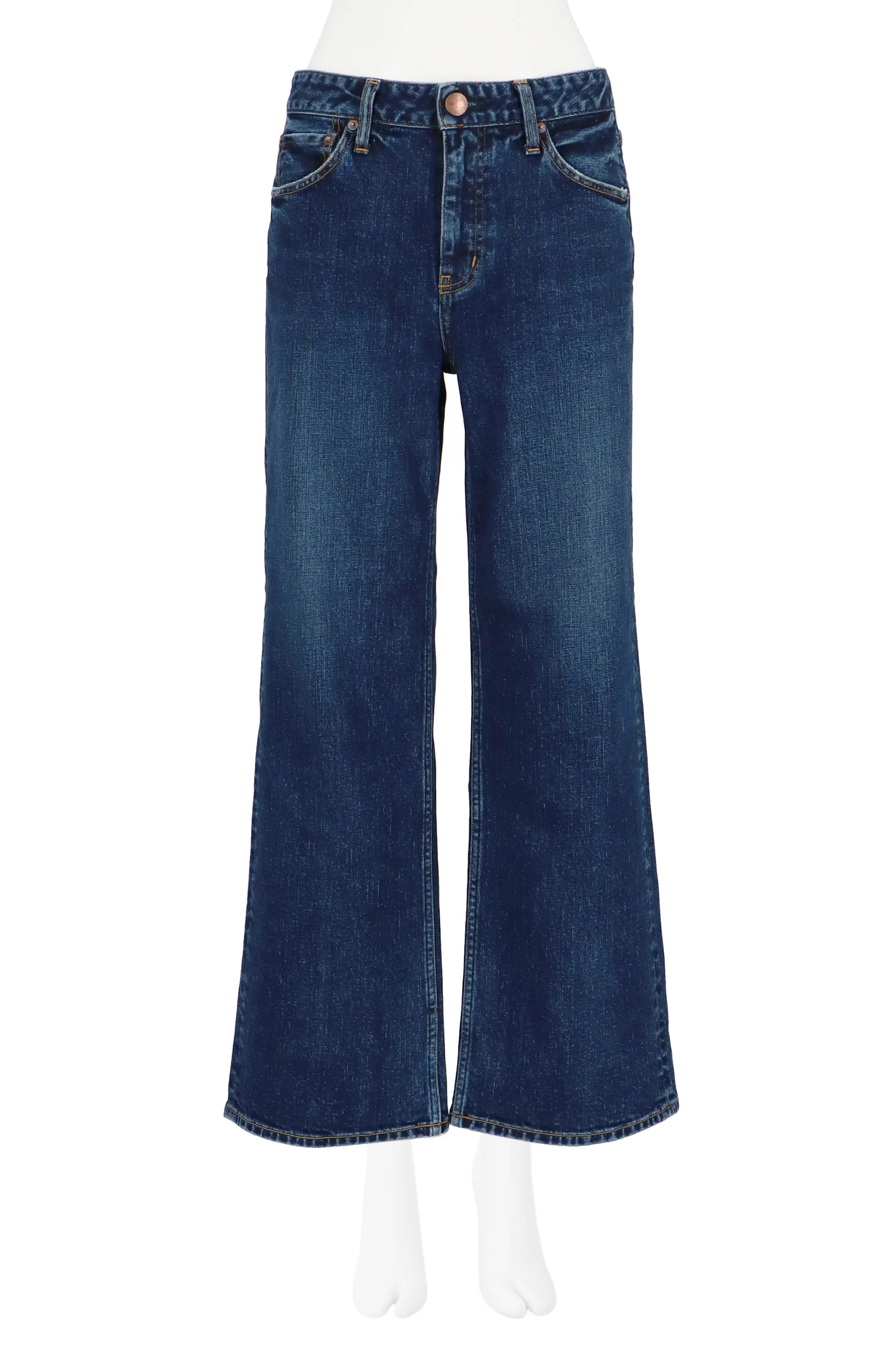 Red Card Tokyo Wide Leg Denim in Stone Wash