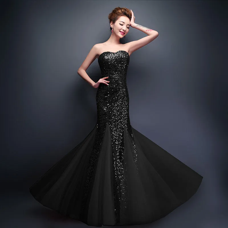 Sparkling sequined Lace up prom Dresses at Bling Brides Bouquet online Bridal Store