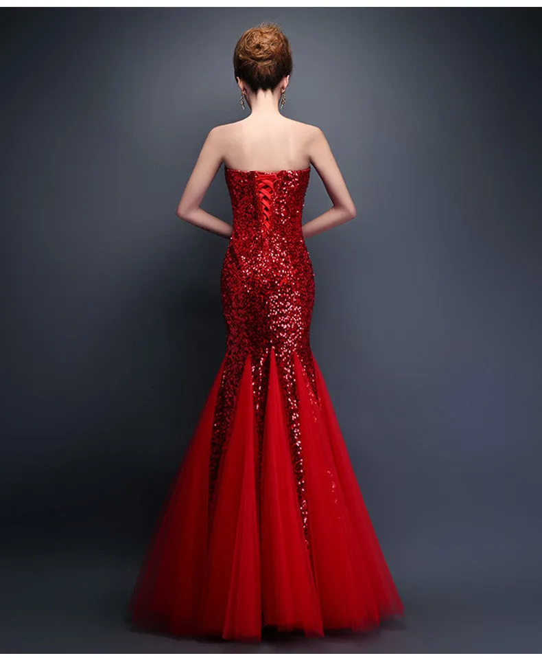 Sparkling sequined Lace up prom Dresses at Bling Brides Bouquet online Bridal Store