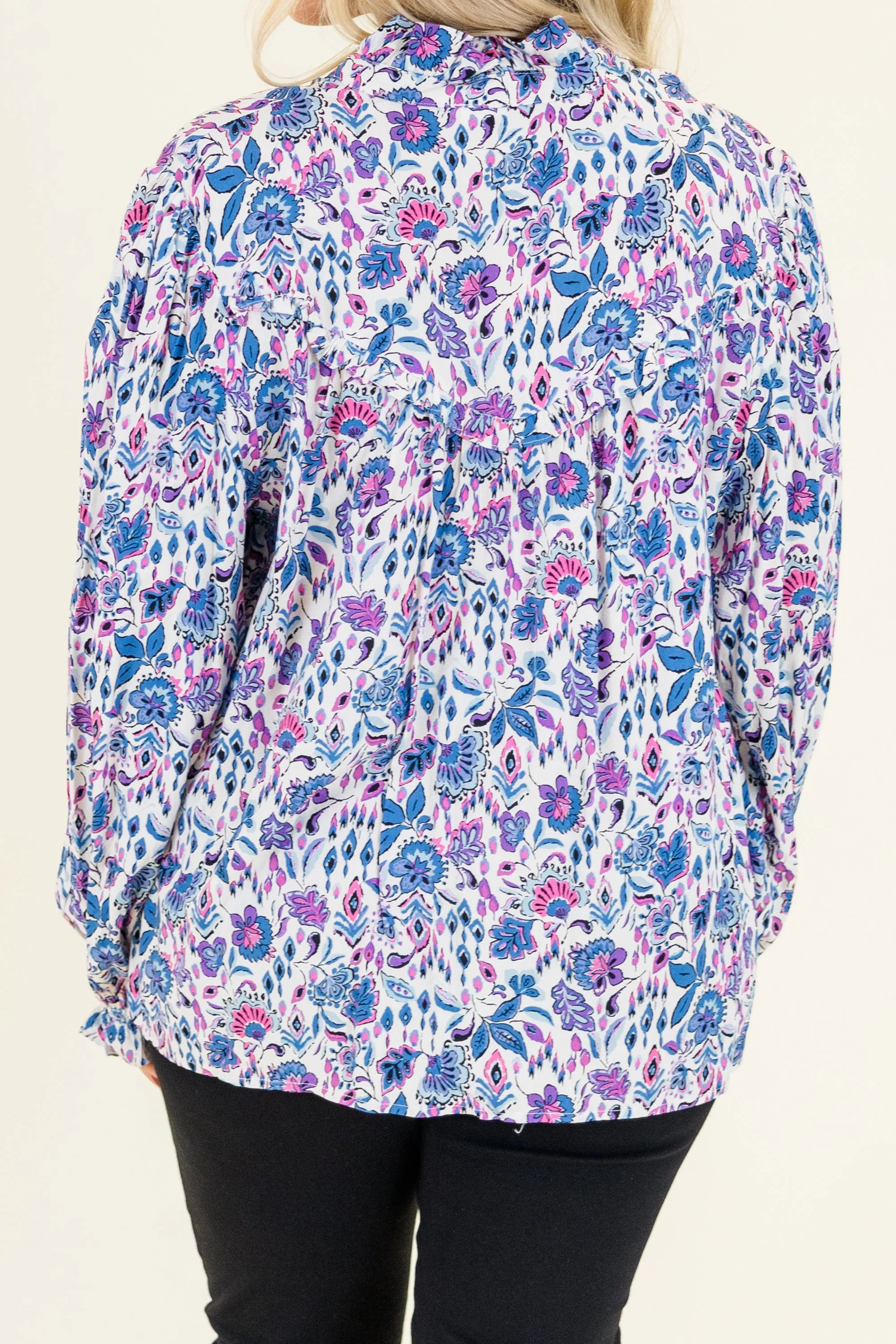 Vintage Garden Blouse, Purple